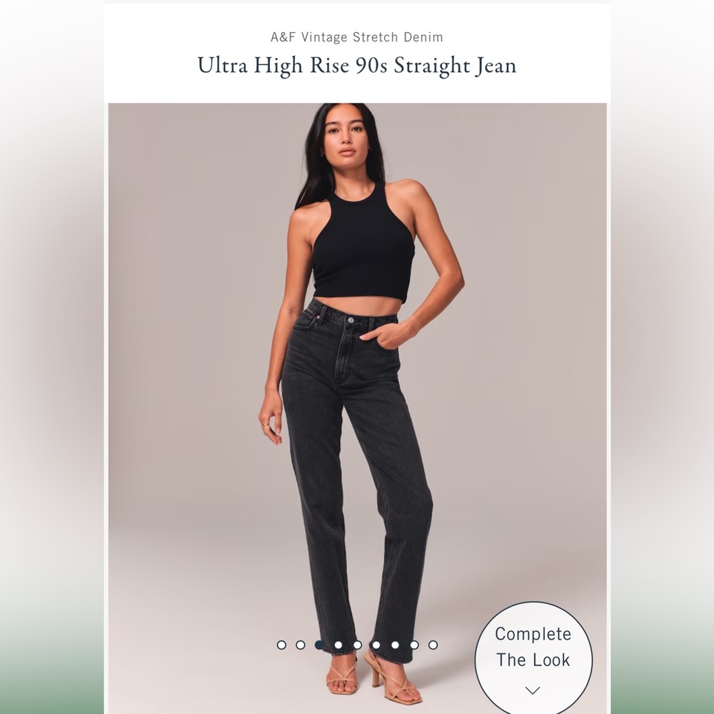 A&F Ultra High Rise 90’s Straight Jean
